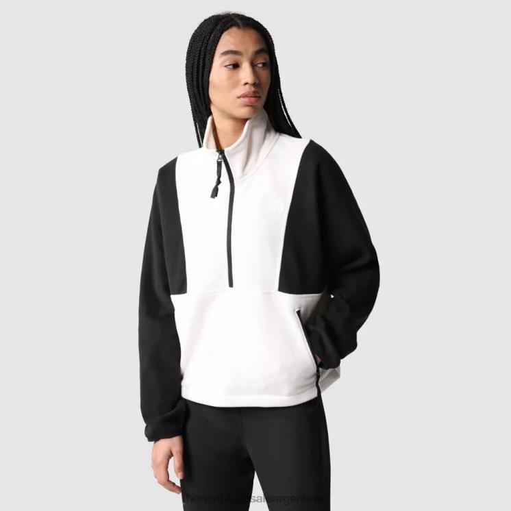FFV041295 blanco The North Face polar tka actitud mujer con cremallera 1/4