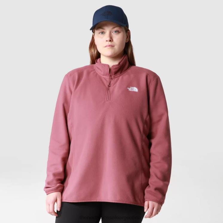 FFV041564 jengibre The North Face mujer talla grande 100 glacier polar con cremallera 1/4