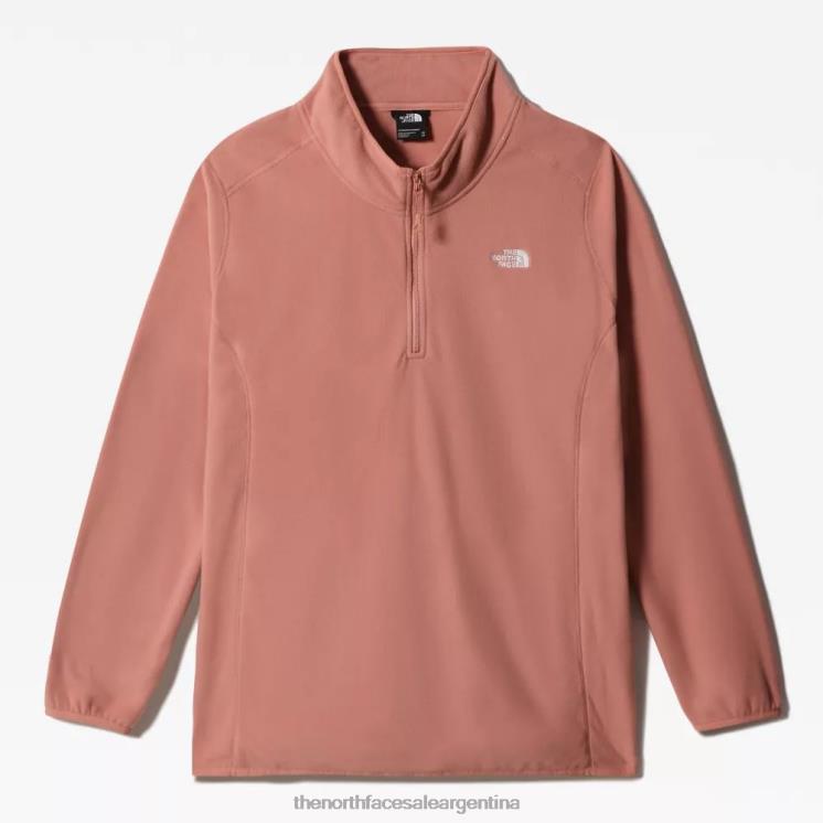 FFV041565 rosa del amanecer The North Face mujer talla grande 100 glacier polar con cremallera 1/4
