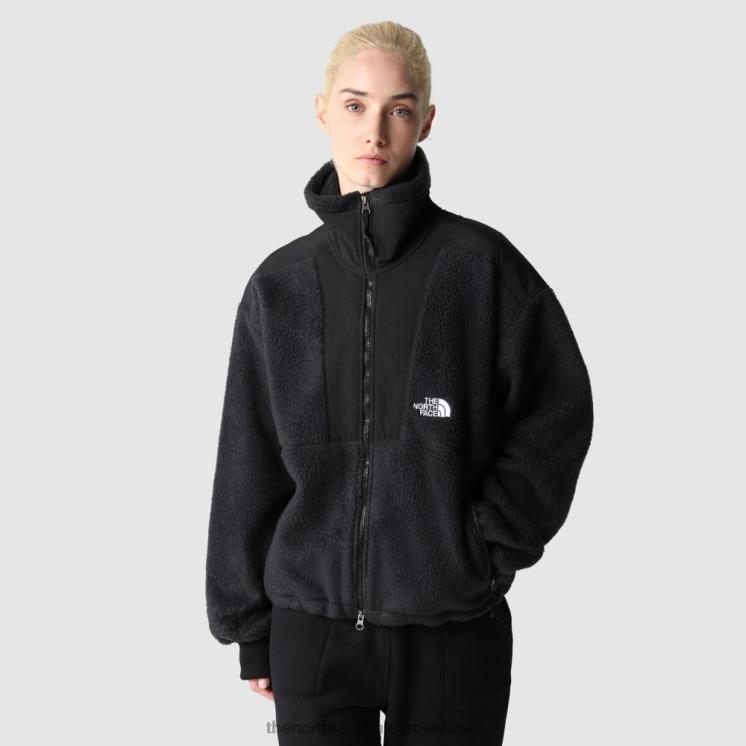 FFV041706 negro The North Face Chaqueta polar Denali de pelo alto '94 para mujer