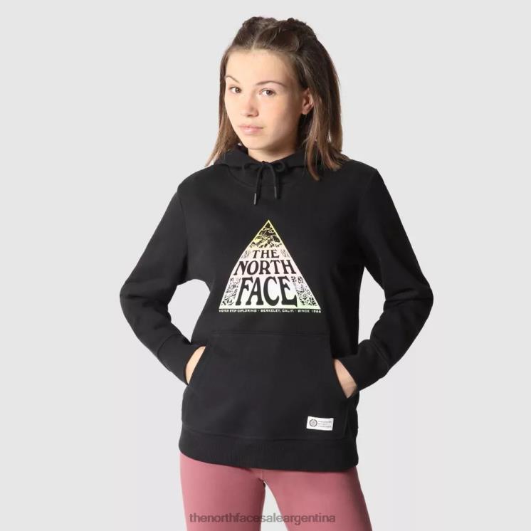 FFV041935 negro The North Face sudadera con capucha de mujer regrind