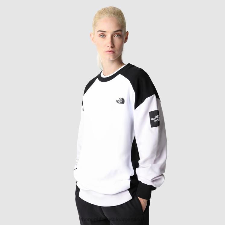 FFV041950 blanco The North Face sudadera de temporada para mujer con cuello redondo