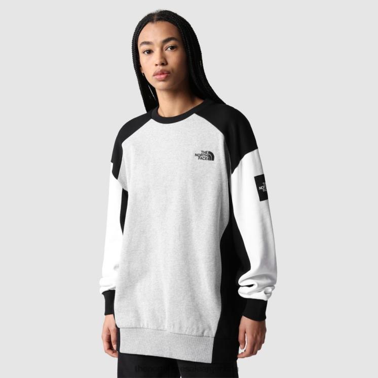 FFV041951 gris The North Face sudadera de temporada para mujer con cuello redondo
