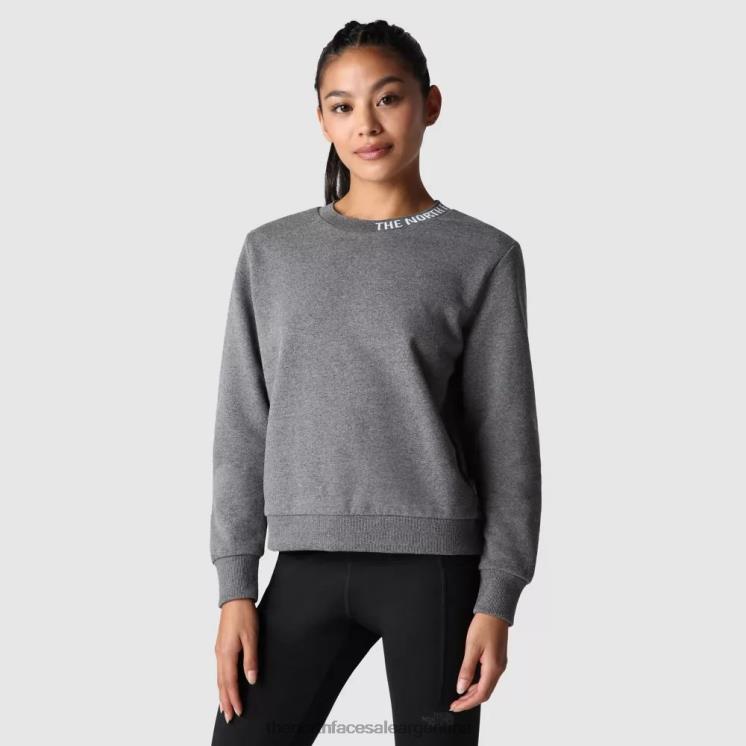 FFV04364 gris The North Face jersey de cuello redondo zumu para mujer