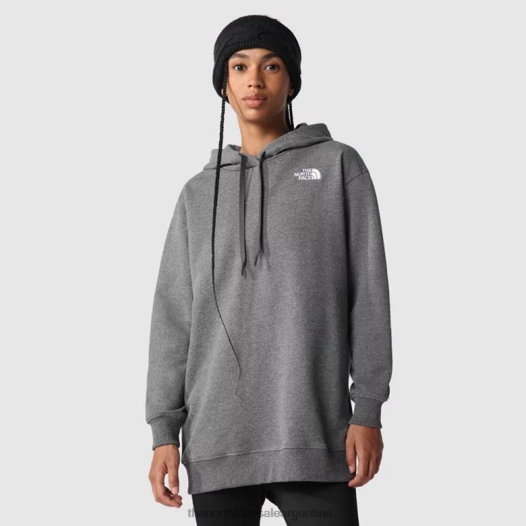 FFV04366 gris The North Face sudadera con capucha zumu mujer