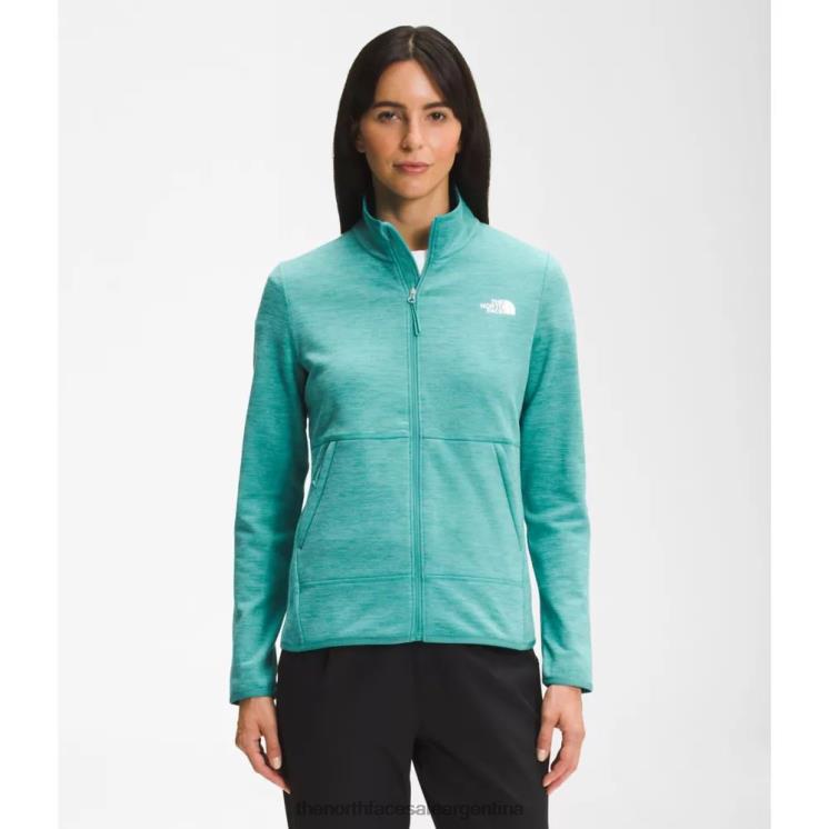 FFV044084 verde porcelana The North Face mujer canyonlands cremallera completa