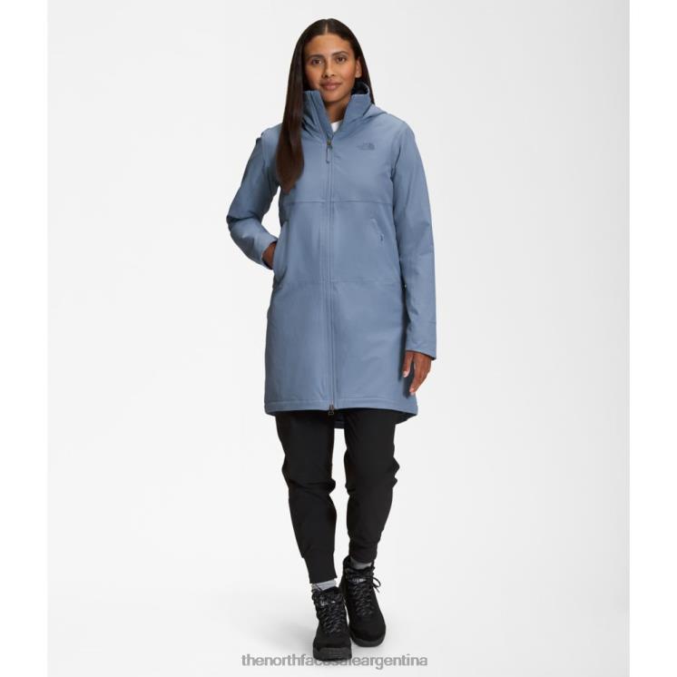 FFV044100 azul popular The North Face parka shelbe raschel mujer largo con capucha