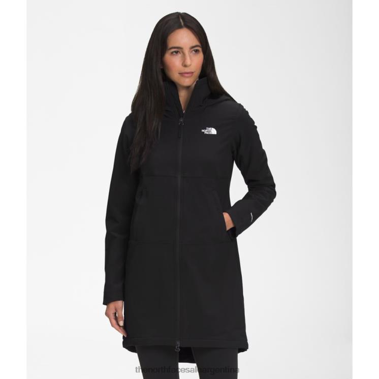 FFV044101 negro The North Face parka shelbe raschel mujer largo con capucha