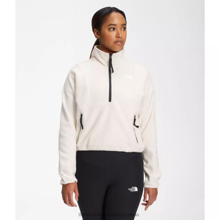FFV044387 blanco The North Face polar tka actitud mujer con cremallera