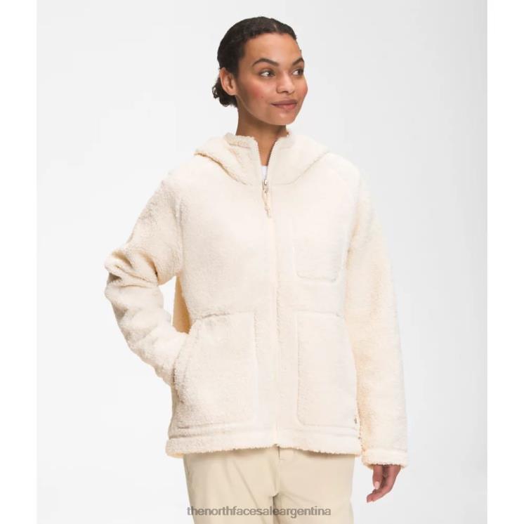 FFV045139 blanco The North Face sudadera con capucha y cremallera completa de lana Ridge para mujer