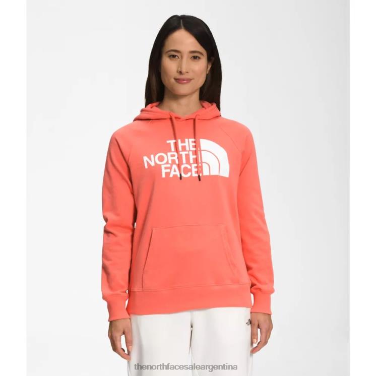 FFV045385 amanecer coralino The North Face sudadera con capucha de media cúpula para mujer