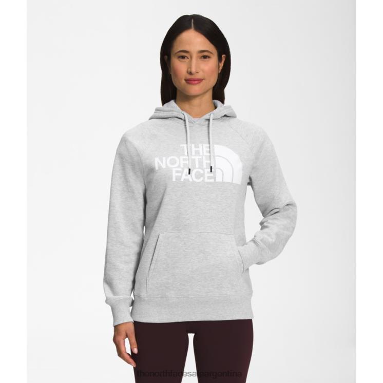 FFV045390 gris The North Face sudadera con capucha de media cúpula para mujer