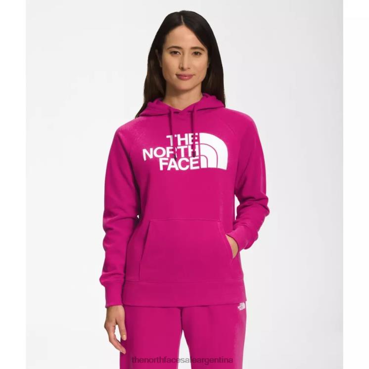 FFV045392 rosa fucsia The North Face sudadera con capucha de media cúpula para mujer