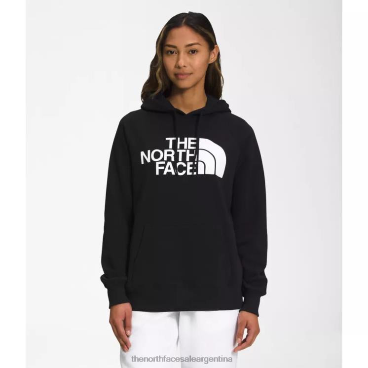 FFV045393 blanco negro The North Face sudadera con capucha de media cúpula para mujer en blanco y negro