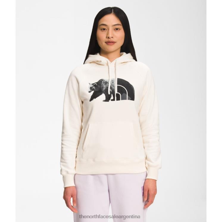 FFV045489 blanco negro The North Face sudadera con capucha blanca negra mujer tnf oso