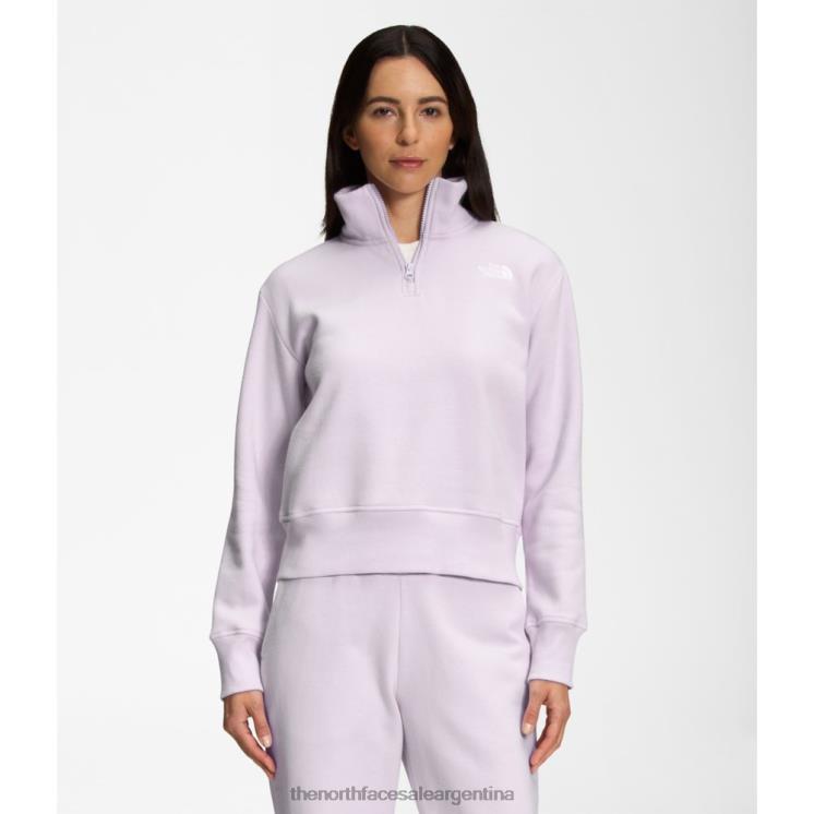 FFV045491 niebla de lavanda The North Face polar con cremallera estándar para mujer