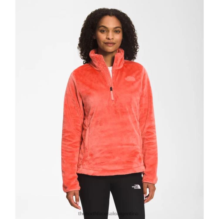 FFV045577 amanecer coralino The North Face jersey osito con cremallera para mujer