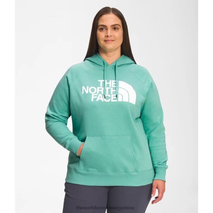 FFV045807 wasabi The North Face sudadera con capucha de media cúpula para mujer