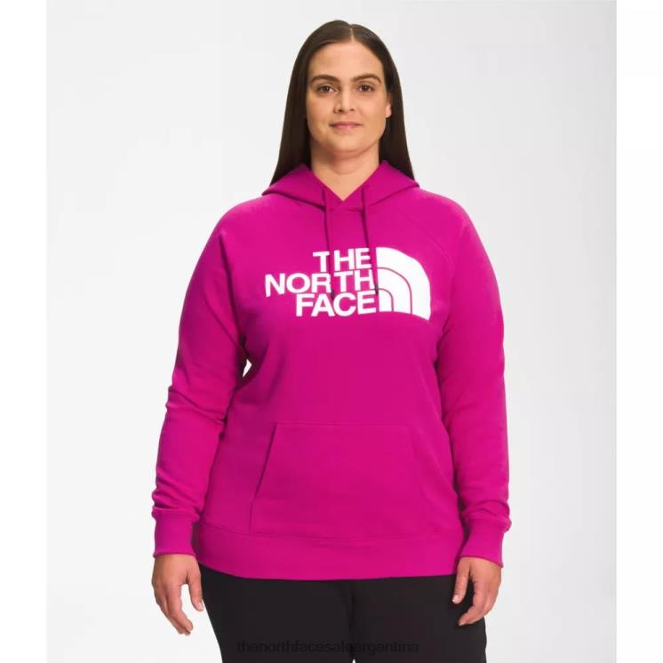 FFV045811 rosa fucsia The North Face sudadera con capucha de media cúpula para mujer