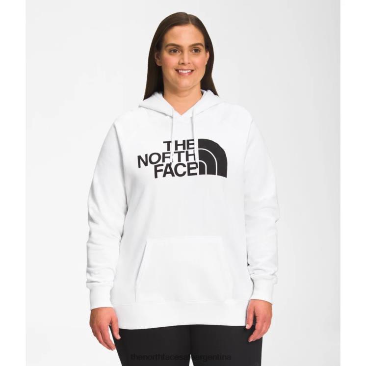 FFV045813 blanco negro The North Face Sudadera con capucha para mujer plus half dome blanco negro