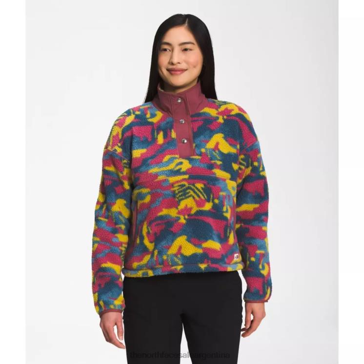 FFV046033 deslumbramiento azul The North Face broche polar cragmont estampado para mujer