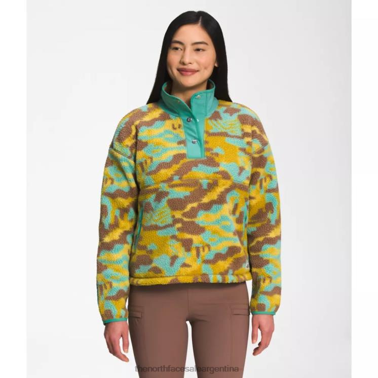 FFV046034 wasabi deslumbra The North Face broche polar cragmont estampado para mujer