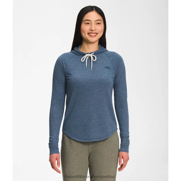 FFV046136 azul sombreado The North Face sudadera con capucha de punto westbrae para mujer