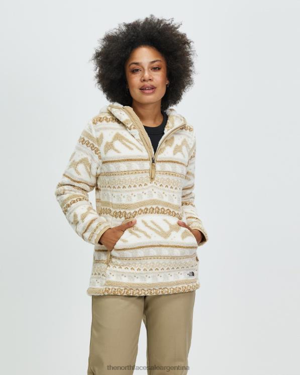 FFV046967 blanco The North Face Sudadera con capucha y forro polar Campshire estampada 2.0
