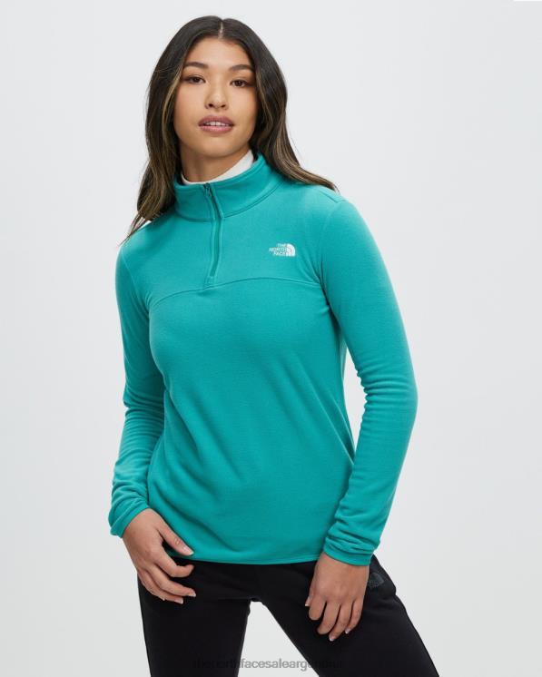 FFV047127 verde porcelana The North Face chaqueta tka glacier con cremallera de un cuarto