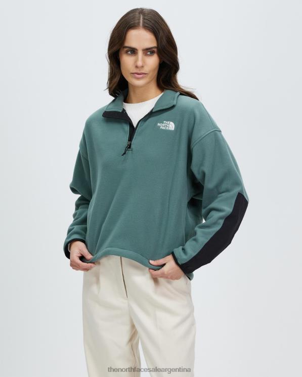 FFV047188 verde bálsamo The North Face Polar tka kataka con cremallera 1/4