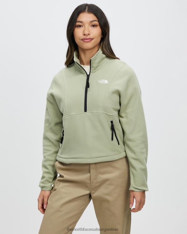 FFV047318 té verde The North Face tka actitud polar con cremallera 1/4