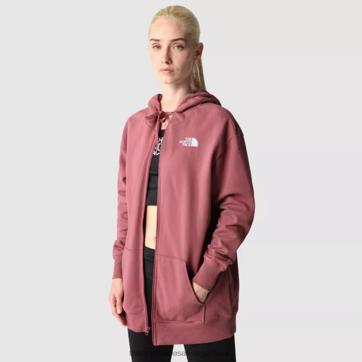 FFV04891 jengibre The North Face sudadera con capucha y cremallera completa para mujer open gate
