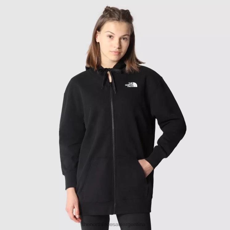 FFV04893 negro The North Face sudadera con capucha y cremallera completa para mujer open gate