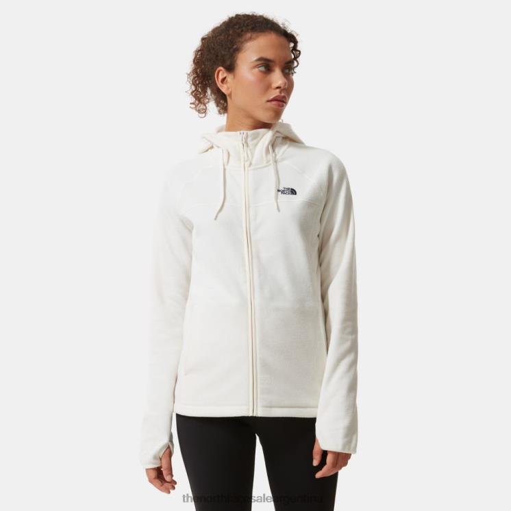 FFV04914 blanco The North Face sudadera con capucha de lana con cremallera completa homesafe para mujer