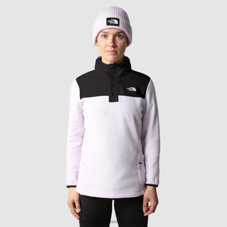 FFV04916 niebla de lavanda The North Face polar con cremallera 1/4 homesafe para mujer