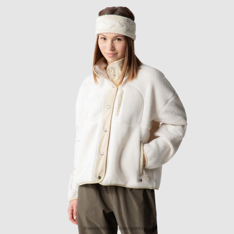 FFV04956 grava blanca The North Face chaqueta polar cragmont mujer blanco grava