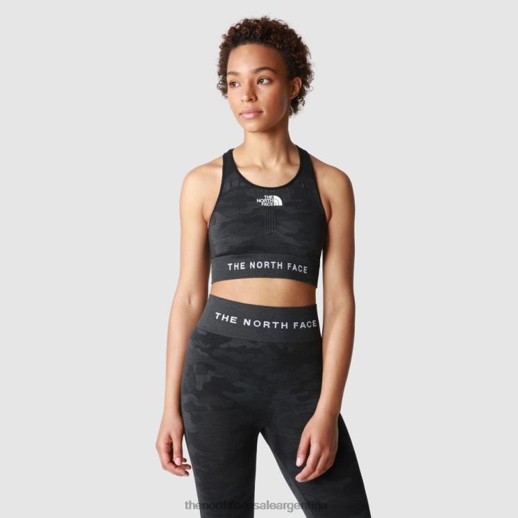FFV042126 gris The North Face top sin costuras de laboratorio de entrenamiento para mujeres