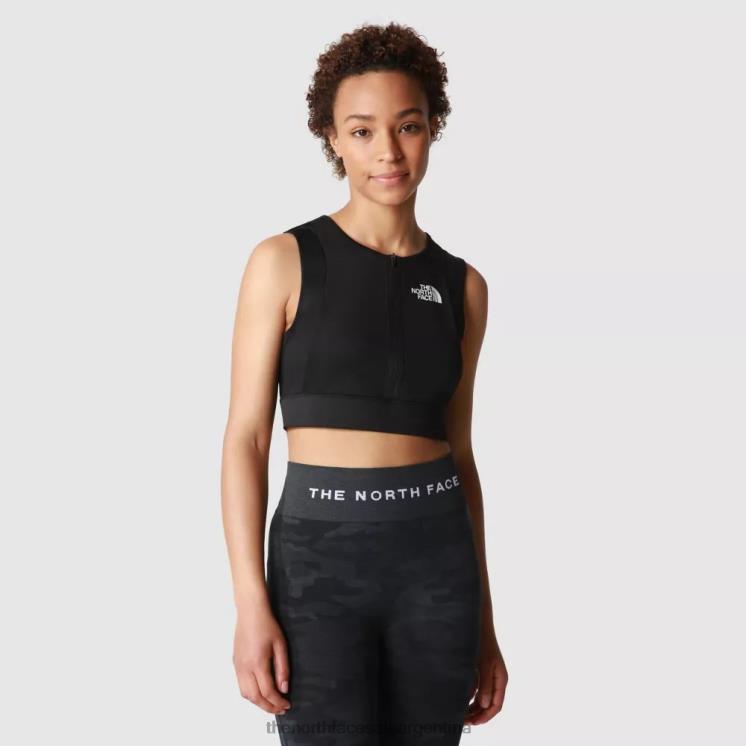 FFV042144 negro The North Face sujetador con cremallera de laboratorio de entrenamiento para mujer