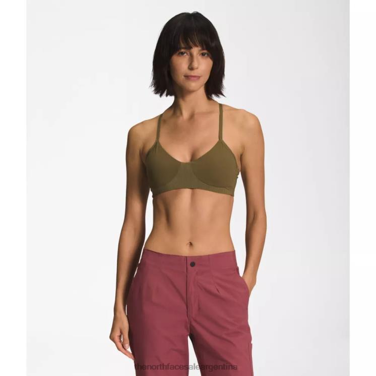 FFV044491 oliva militar The North Face las mujeres lideran en bralette