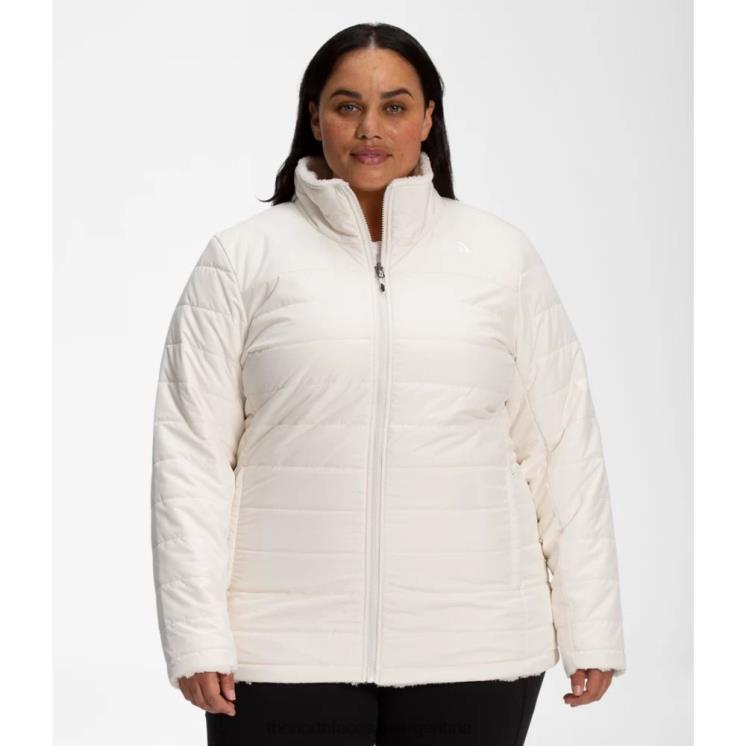 FFV043587 blanco The North Face chaqueta reversible con aislamiento mossbud para mujer plus