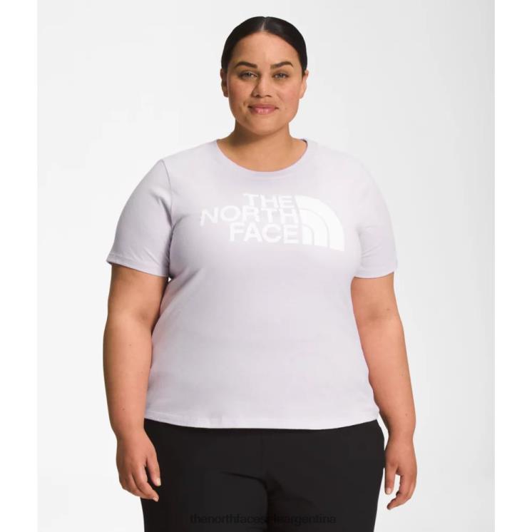FFV044884 niebla de lavanda The North Face Camiseta de algodón de media cúpula de manga corta para mujer más