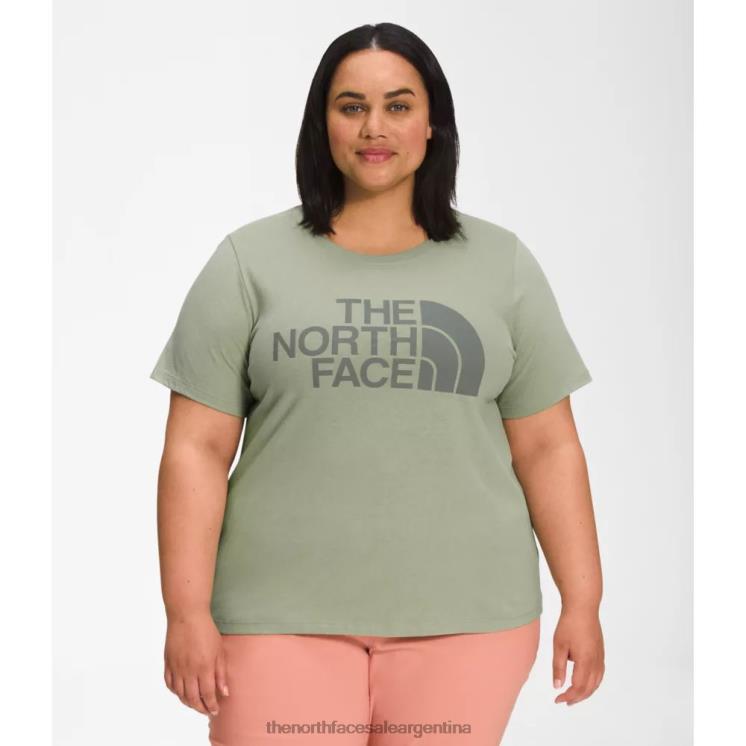 FFV044886 té verde The North Face Camiseta de algodón de media cúpula de manga corta para mujer más