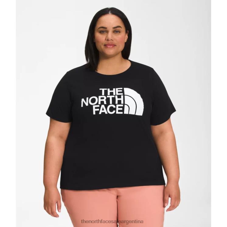 FFV044891 negro The North Face Camiseta de algodón de media cúpula de manga corta para mujer más