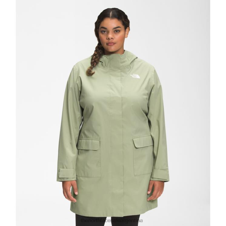 FFV044939 té verde The North Face parka lluvia mujer plus city brisa ii