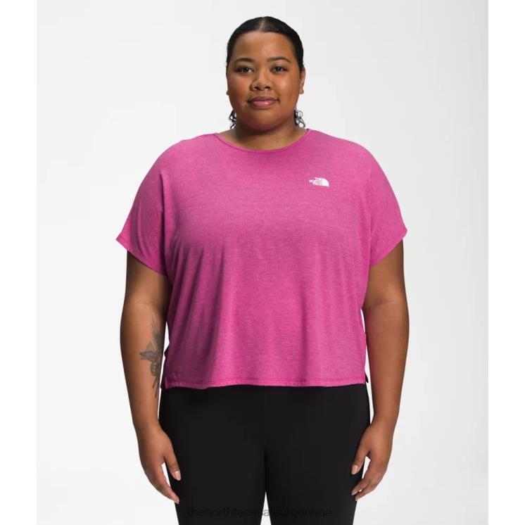FFV044947 rosa fucsia The North Face mujer plus Wander crossback manga corta