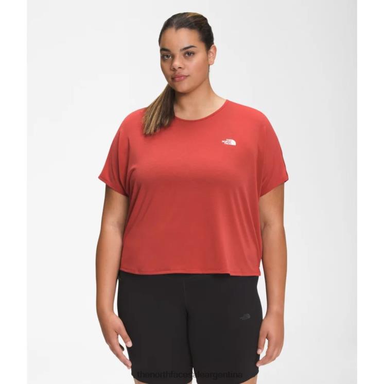 FFV044950 especias rojas The North Face mujer plus Wander crossback manga corta