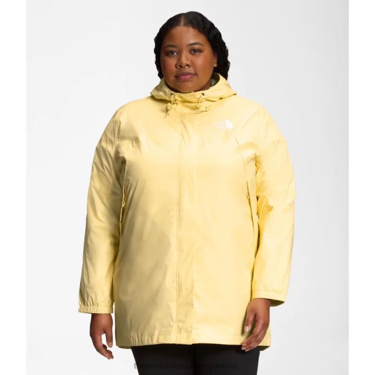 FFV044975 plátano pálido The North Face parka mujer plus antora