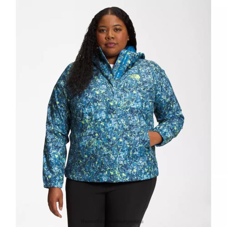 FFV045017 liquen azul The North Face chaqueta anora estampada plus mujer