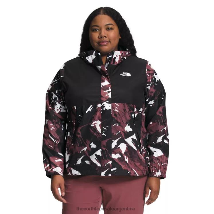 FFV045018 negro The North Face chaqueta anora estampada plus mujer