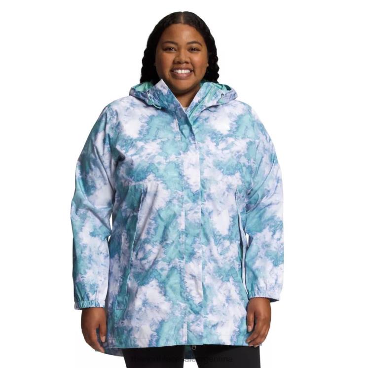FFV045021 niebla de lavanda The North Face parka mujer estampada plus antora